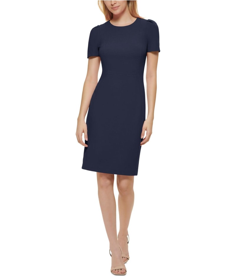 Calvin Klein Womens Solid Sheath Dress