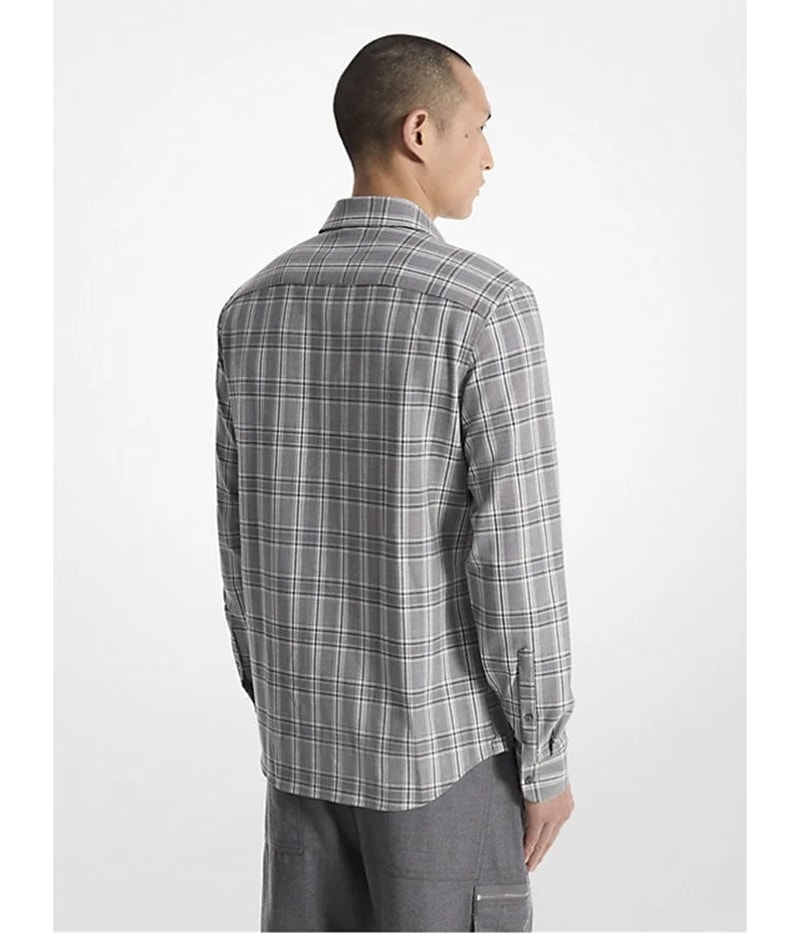 Michael Kors Mens Printed Long Sleeve Button Up Shirt