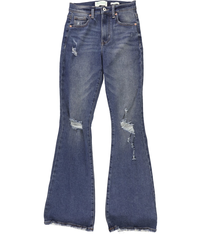 Celebrity Pink Womens Flower Flare Regular Jeans
