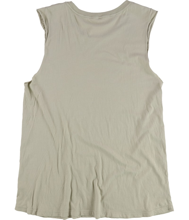 Mouchette Womens Solid Raw Edges Tank Top in Beige, image 2 of 2