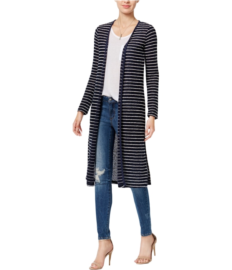 Chelsea Sky Womens Maxi Cardigan Sweater