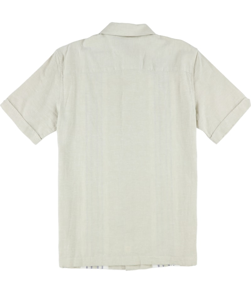 CubAvera Mens Engineered Stripe Panel Button Up Shirt
