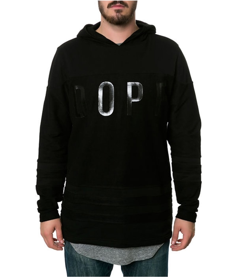 DOPE Mens the Front Print Hockey Hoodie Sweatshirt