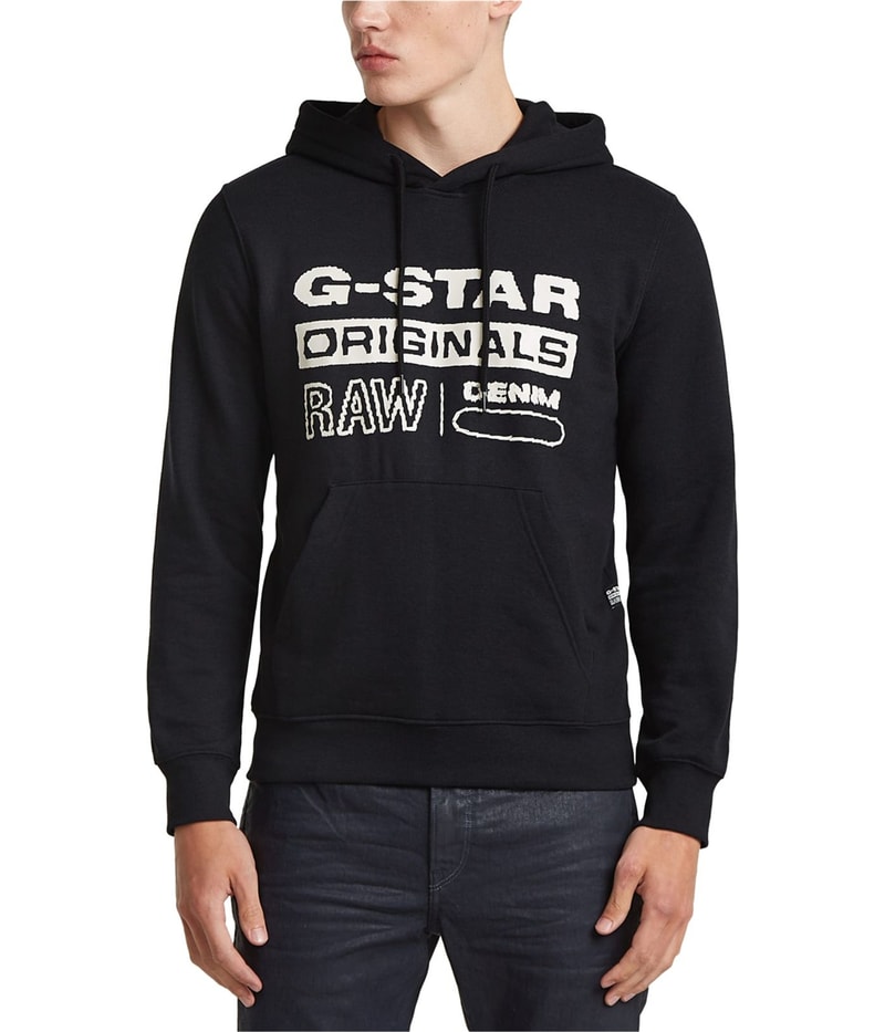 G-Star Raw Mens Distressed Originals Hoodie Sweatshirt