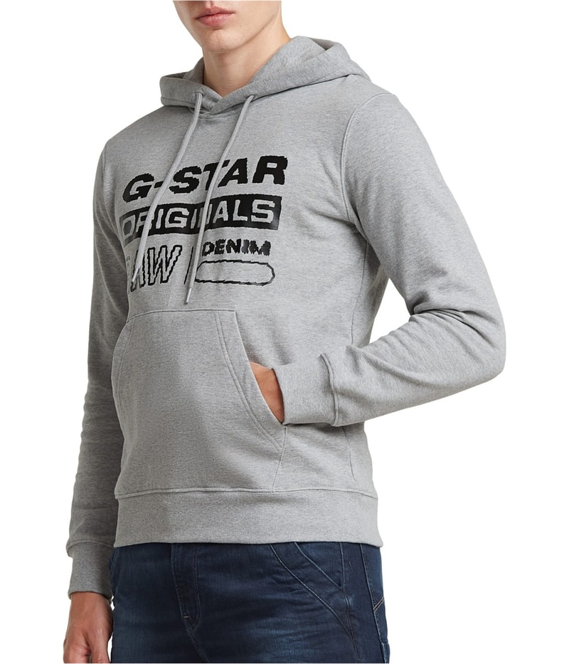 G-Star Raw Mens Distressed Originals Hoodie Sweatshirt