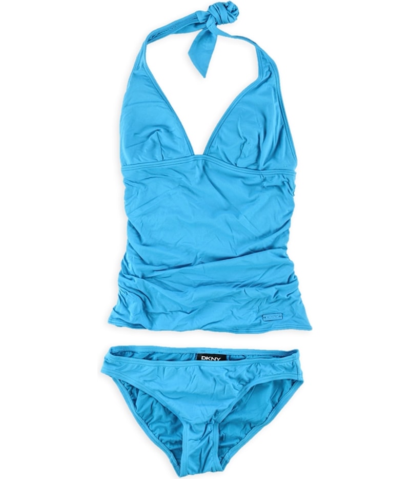 DKNY Womens Ruched Brief 2 Piece Tankini