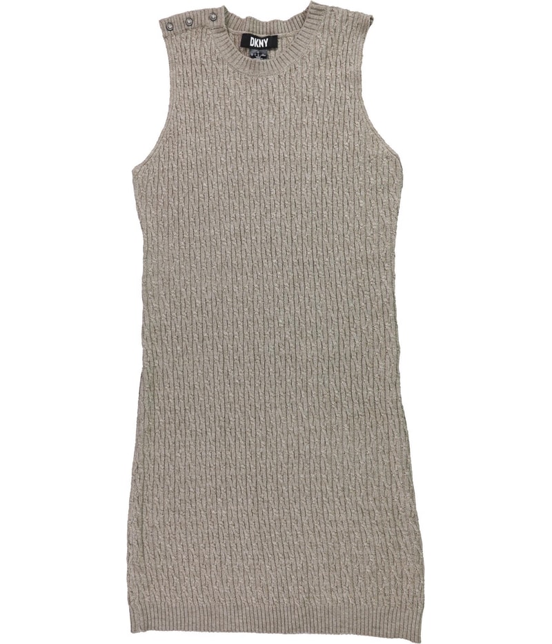 DKNY Womens Ribbed Sweater Dress
