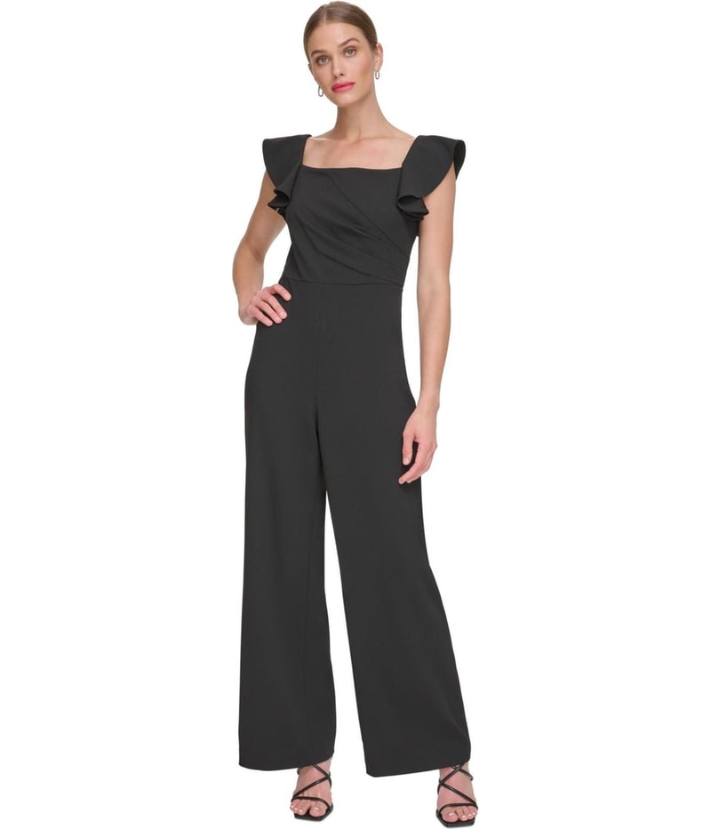 DKNY Womens Solid Jumpsuit