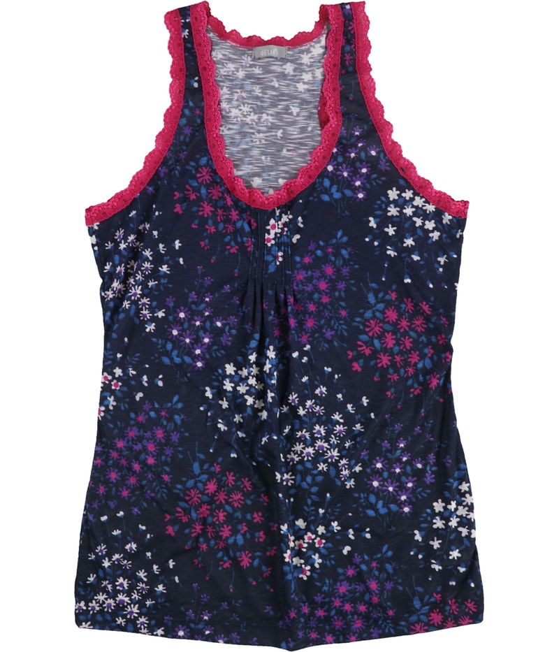 dELiA*s Womens Floral Print Racerback Tank Top