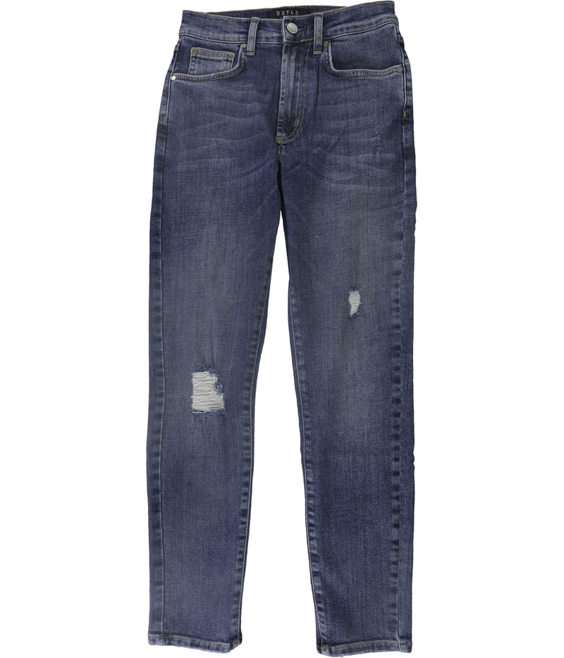 DSTLD Womens Distressed Tapered Skinny Jeans