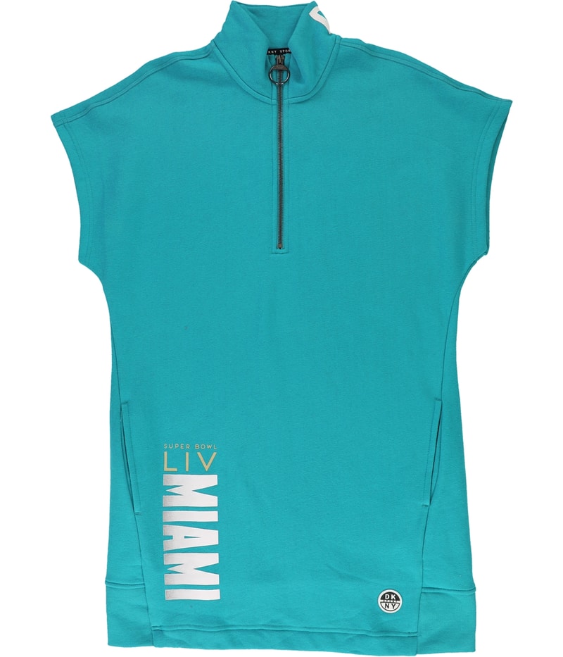 DKNY Womens Super Bowl 54 Shirt Dress