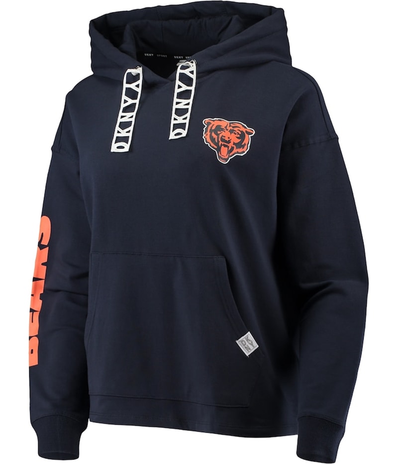 DKNY Womens Chicago Bears Hoodie Sweatshirt