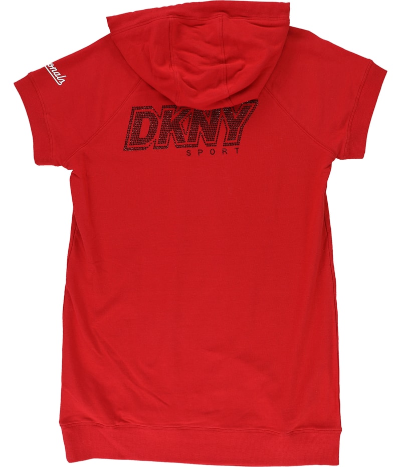 DKNY Womens Washington Nationals Shirt Dress Hoodie Dress Dress