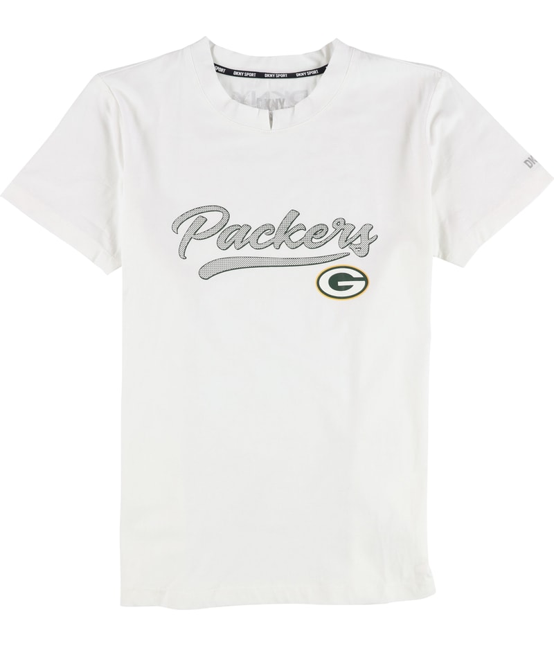 DKNY Womens Green Bay Packers Embellished T-Shirt