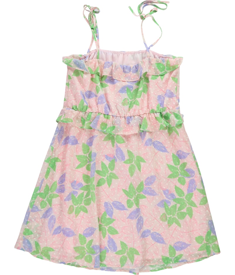 19 Cooper Womens Floral Tie Strap Mini Dress