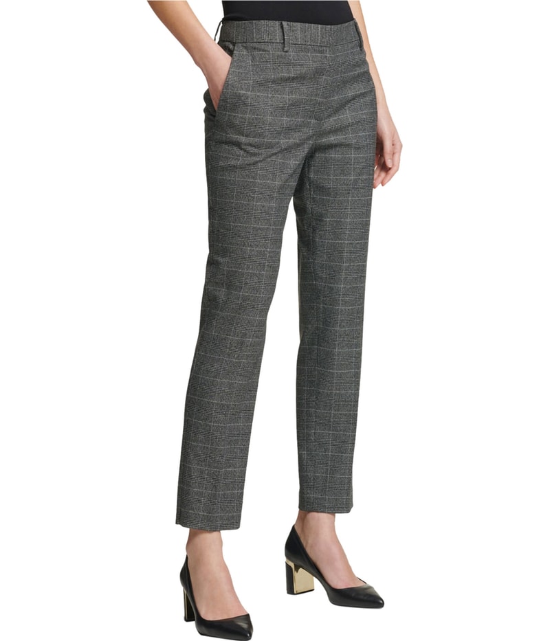 DKNY Womens Menswear Straight Leg Dress Pants