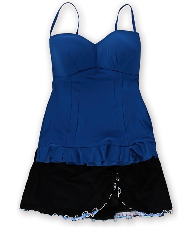 Profile Womens Full Foam Bust Ruffle Skirt 2 Piece Bandeau