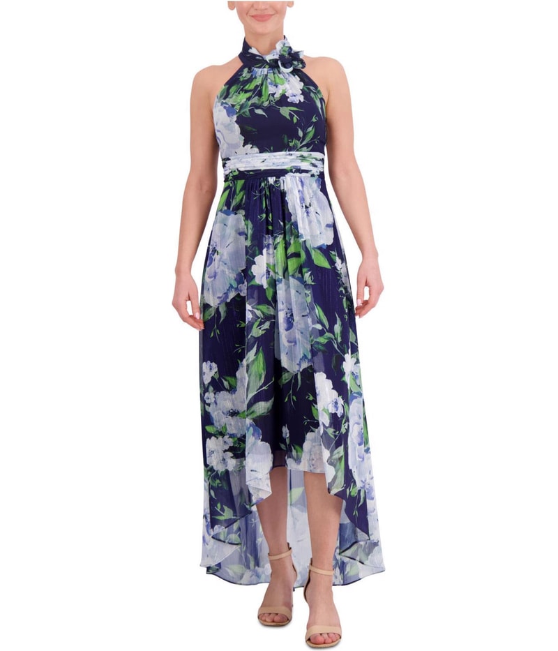 Eliza J Womens Metallic A-line Dress