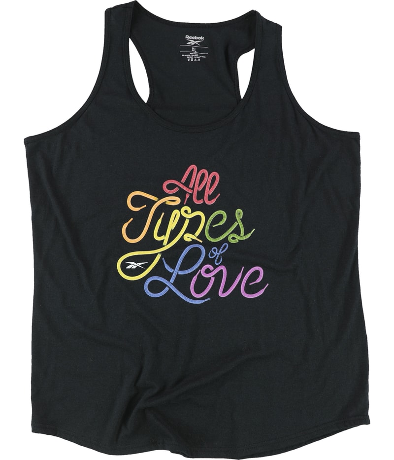 Reebok Womens All Types Of Love Racerback Tank Top