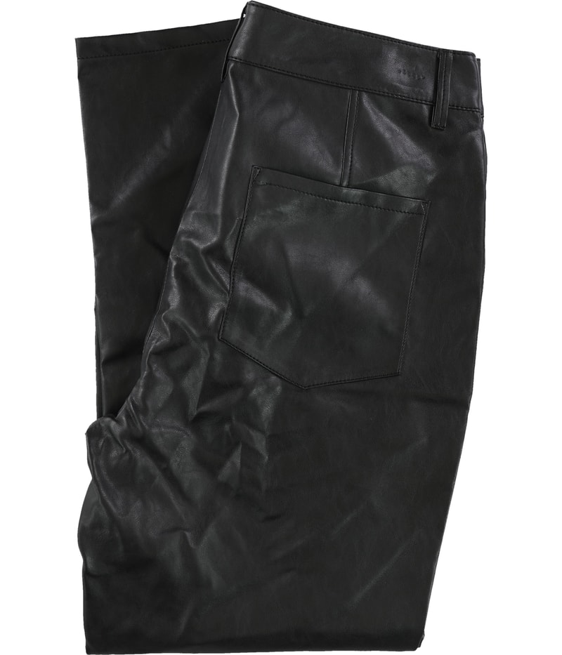 Free People Womens Faux leather Tapered Skinny Jeans