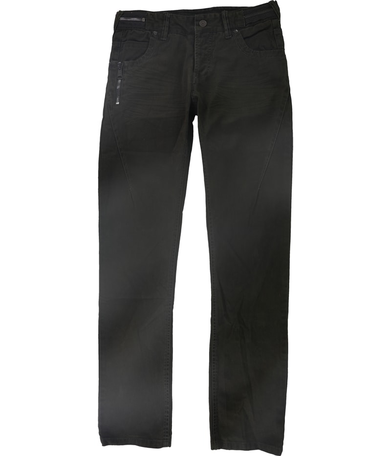 Rogue State Mens Olive Over-Dye Regular Straight Leg Jeans