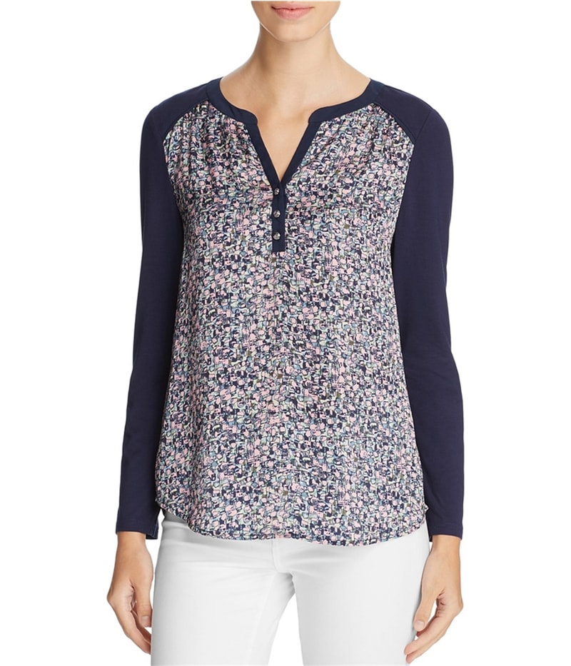 Finity Womens Abstract Henley Shirt