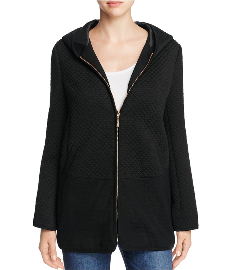 Finity Womens Quilted Sparkle Hoodie Sweatshirt