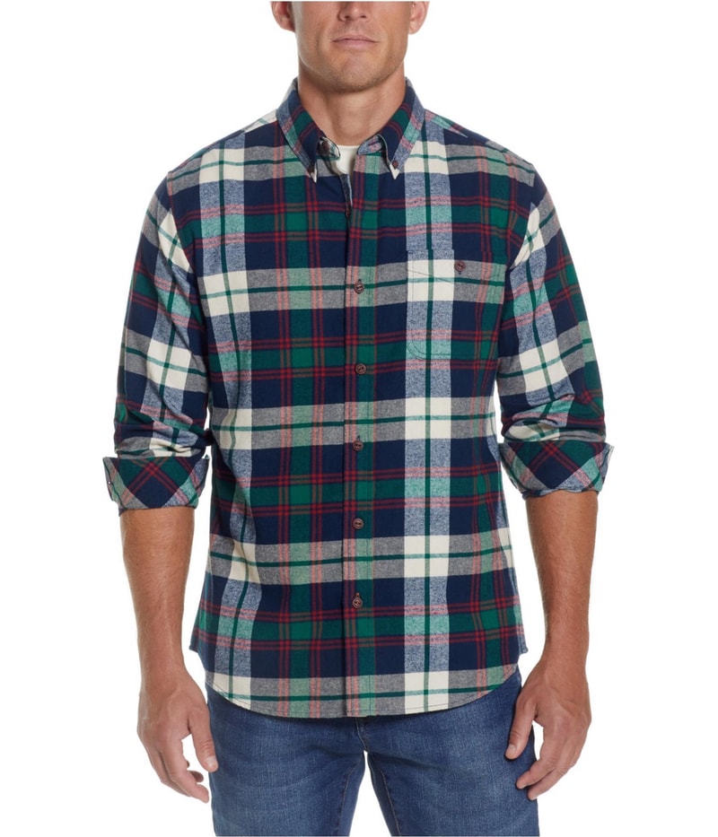Weatherproof Mens Flannel Button Up Shirt
