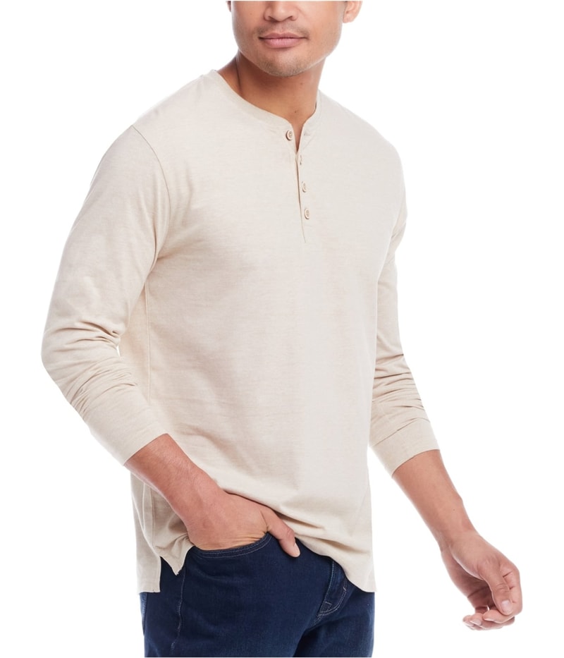 Weatherproof Mens Micro-Stripe Henley Shirt