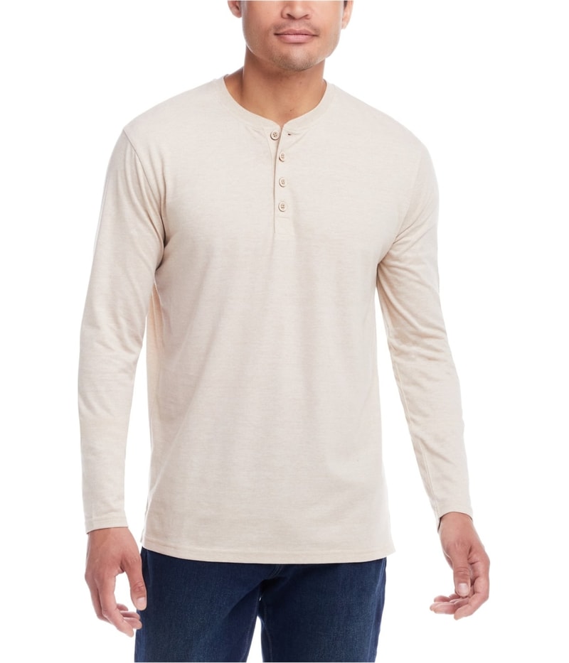 Weatherproof Mens Micro-Stripe Henley Shirt