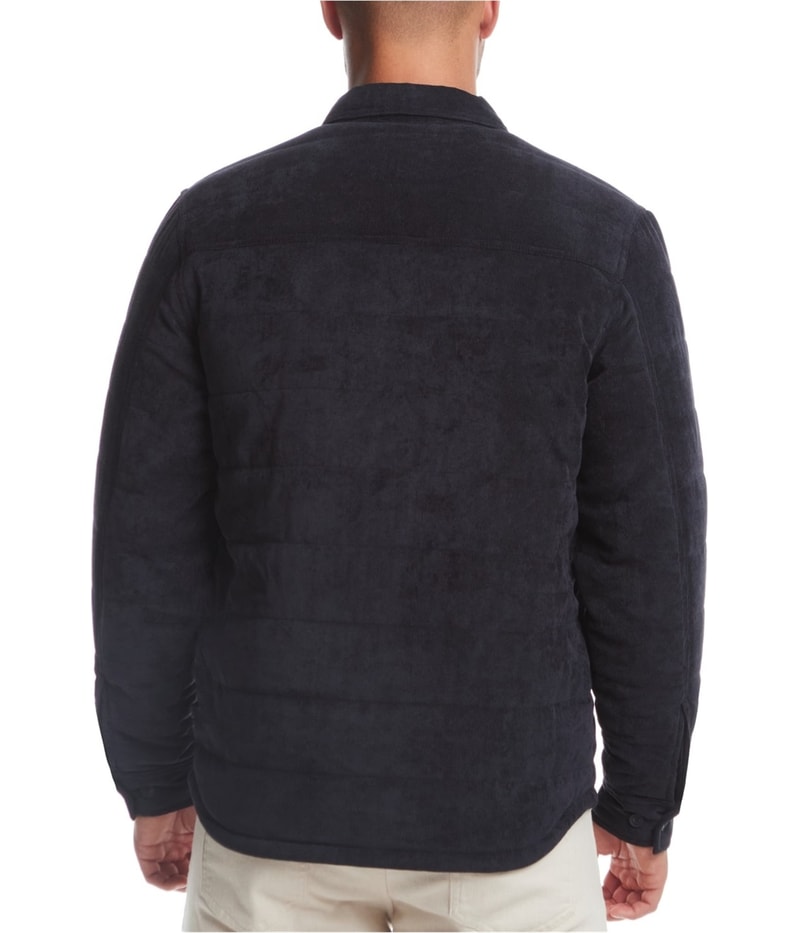 Weatherproof Mens Corduroy Button-Front Quilted Jacket