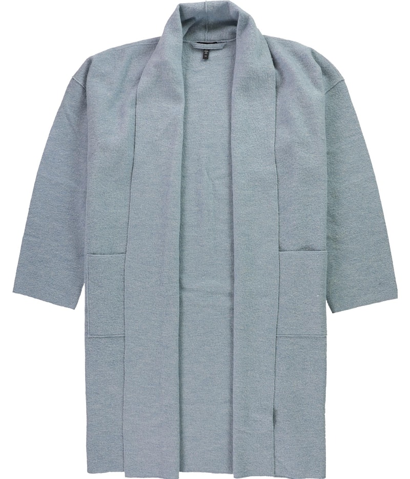Eileen Fisher Womens Boiled Wool Shawl Collar Coat