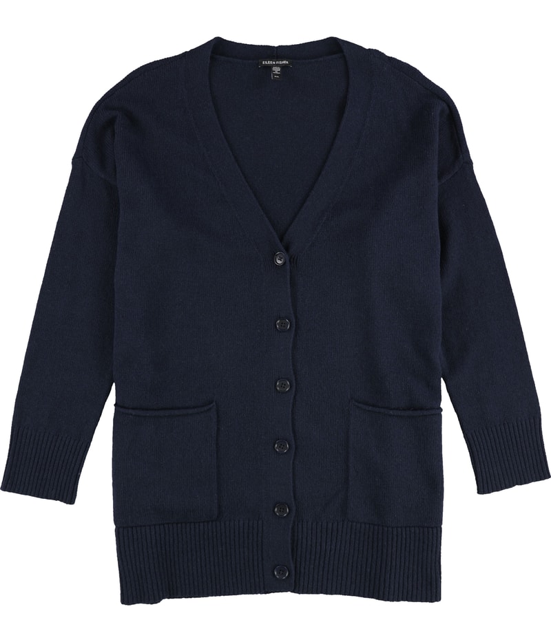 Eileen Fisher Womens Knit Cardigan Sweater