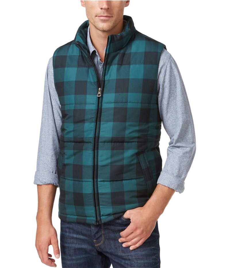 Weatherproof Mens Vintage Plaid Puffer Vest