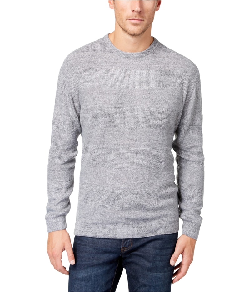 Weatherproof Mens Textured Striped Pullover Sweater