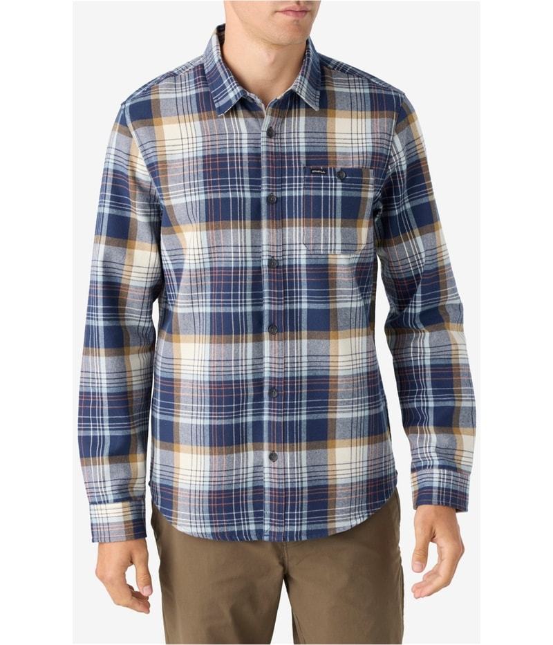 O’Neill Mens Winslow Plaid Flannel Button Up Shirt