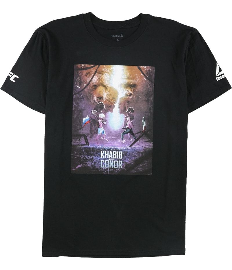 Reebok Mens Las Vegas Khabib Vs Conor Graphic T-Shirt