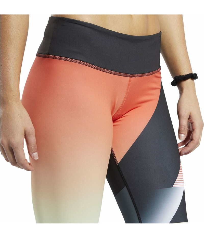 Reebok Womens Lux Bold Tights Tapered Compression Leggings Athletic Pants