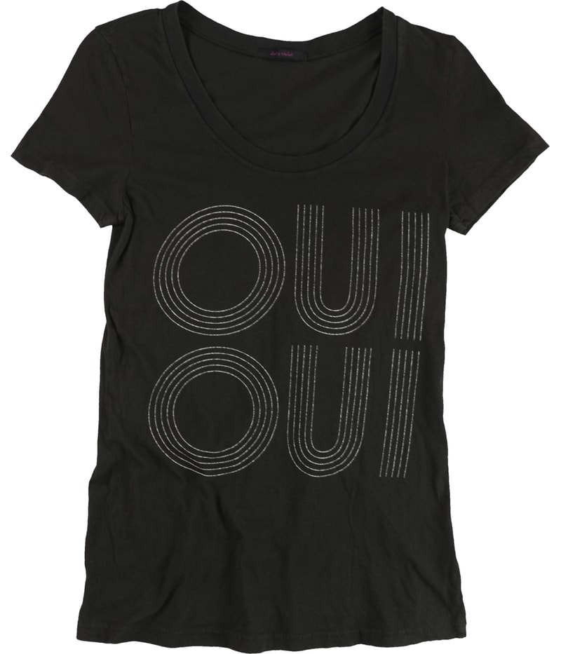 dirty violet Womens Oui Oui Graphic T-Shirt