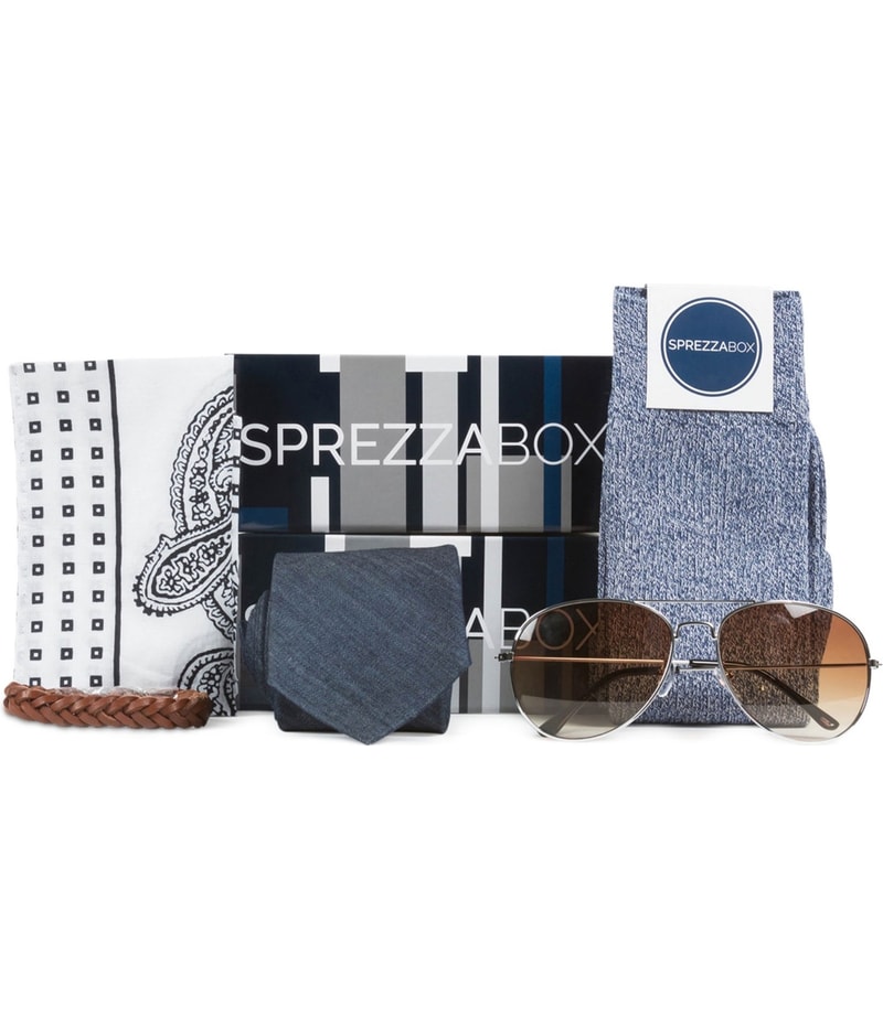 SprezzaBox Mens Stylish Mix Neck Tie Set