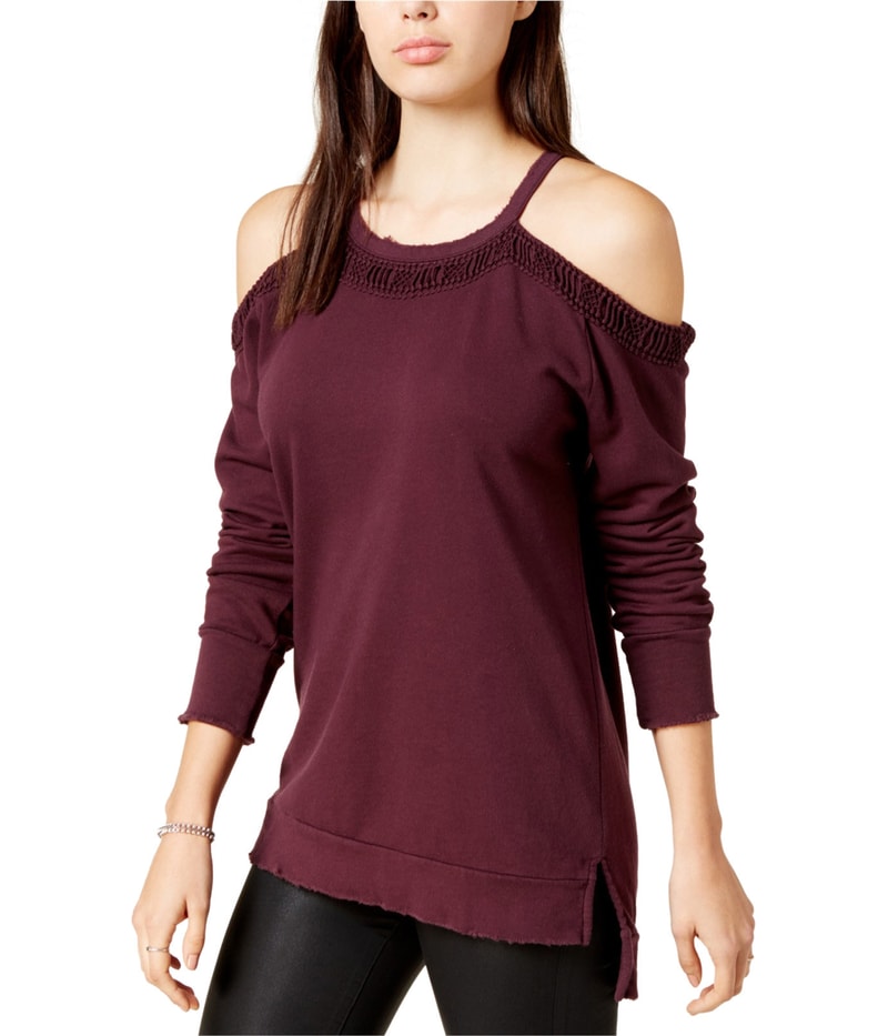 Joe’s Jeans Womens Cold-Shoulder Sweatshirt