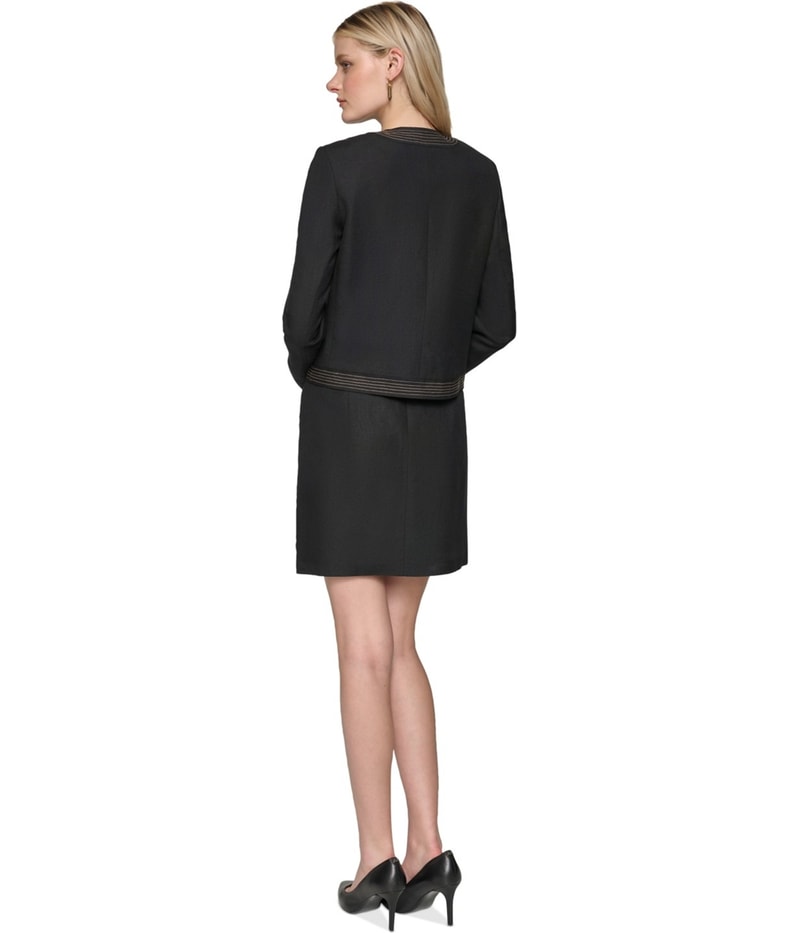 Karl Lagerfeld Womens Trapunto Stitch Six Button Jackets & Blazers