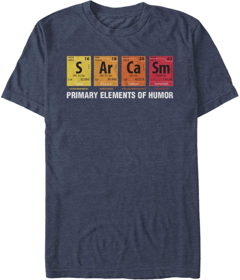 Fifth Sun Mens Elements Of Humor Periodic Table Graphic T-Shirt