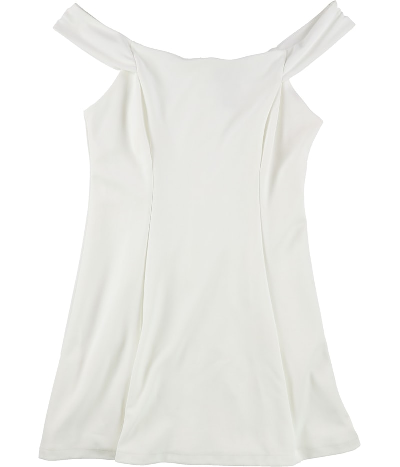 Teeze Me Womens Off Shoulder Fit & Flare A-line Dress