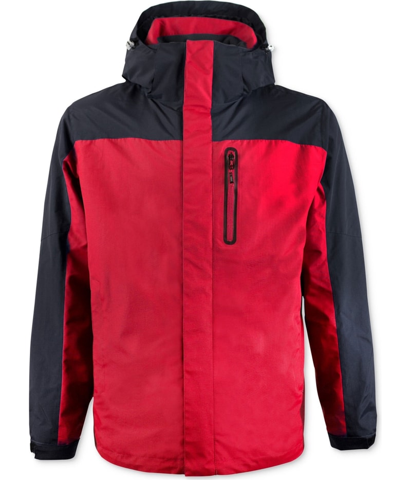 Hawke & Co. Mens Wind-Stopper Hooded Windbreaker Jacket