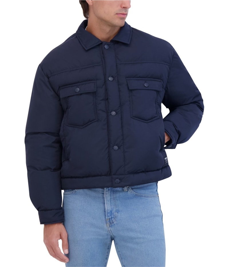 Hudson Mens Vintage Inspired Trucker Puffer Jacket