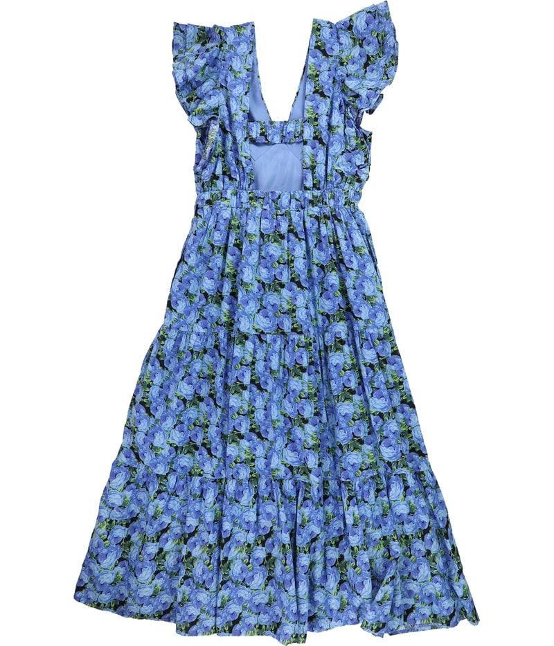 English Factory Womens Cut Out Floral Maxi Dress