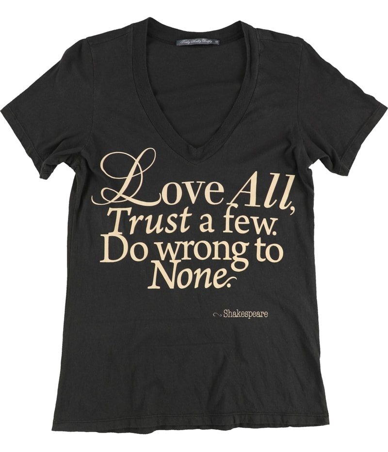 dirty violet Womens Love All, Trust A Few Graphic T-Shirt