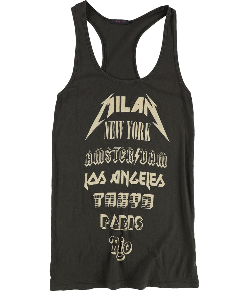 dirty violet Womens Milan New York Racerback Tank Top