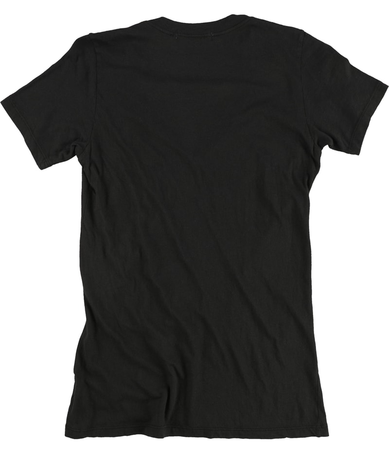 I LOVE H81 Womens Think Happy Be Happy Graphic T-Shirt in Black, image 2 of 2